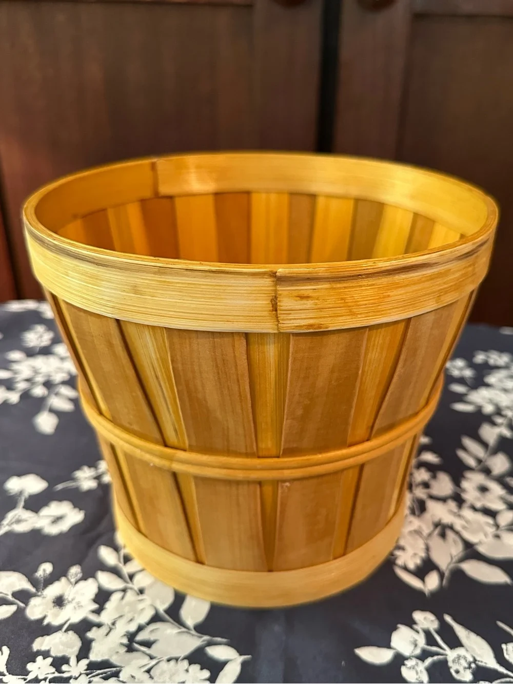 Small, wooden basket